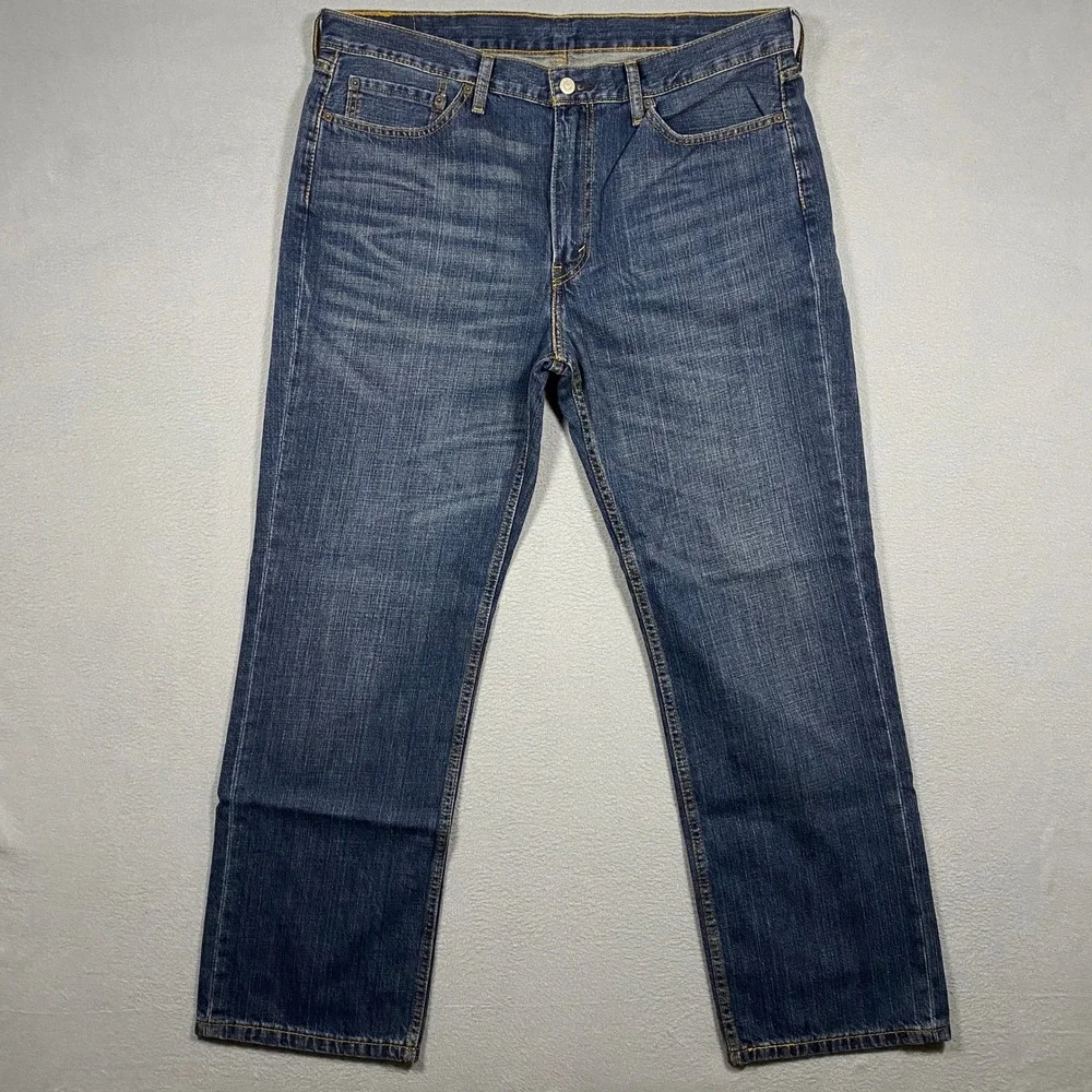 Levi's 514 Straight Fit Jeans Mens‎ 38x30 Blue Denim 100% Cotton Classic Casual